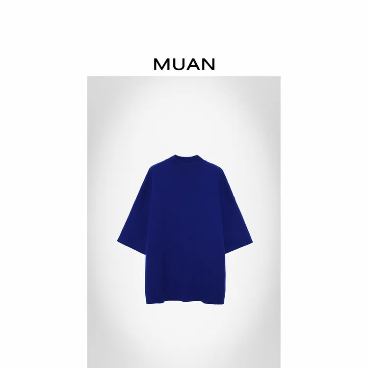 木岸MUAN：《富士山下T》定制100羊毛315克宽松上衣打底女CQ-DG3-147
