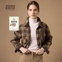 *TeenieWeenie小熊衬衫女25复古时尚日常通勤格纹衬衫TTYC254TW1D