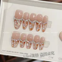 【琥珀楼兰】纯手工穿戴甲猫眼美甲贴片可拆卸指甲贴片10片装