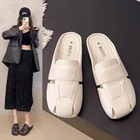 【万达清仓】韩版时尚新款防滑女外穿气质包头拖鞋一脚蹬懒人鞋1-3