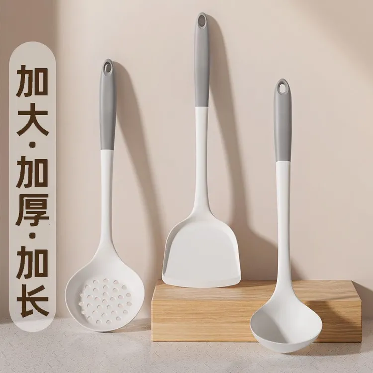 硅胶锅铲汤勺家用耐高温不粘锅炒菜烹饪铲勺厨具工具套装铲子加厚