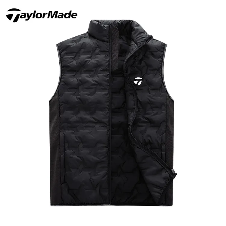 Taylormade泰勒梅高尔夫秋冬季男士轻薄羽绒马甲内外两穿保暖坎肩