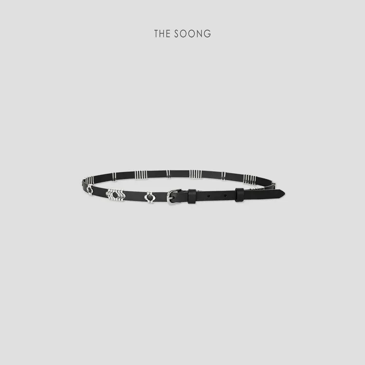 THESOONG|经典纯手工牛皮百搭肌理针扣皮带HWPD7646