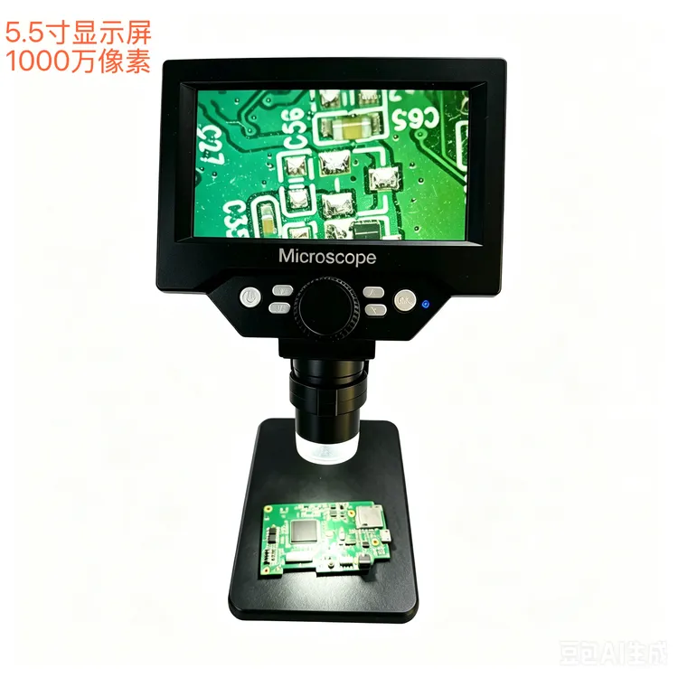 高清5.5寸1-1000倍数码电子显微镜手机PCB线路板维修检测放大镜商品图