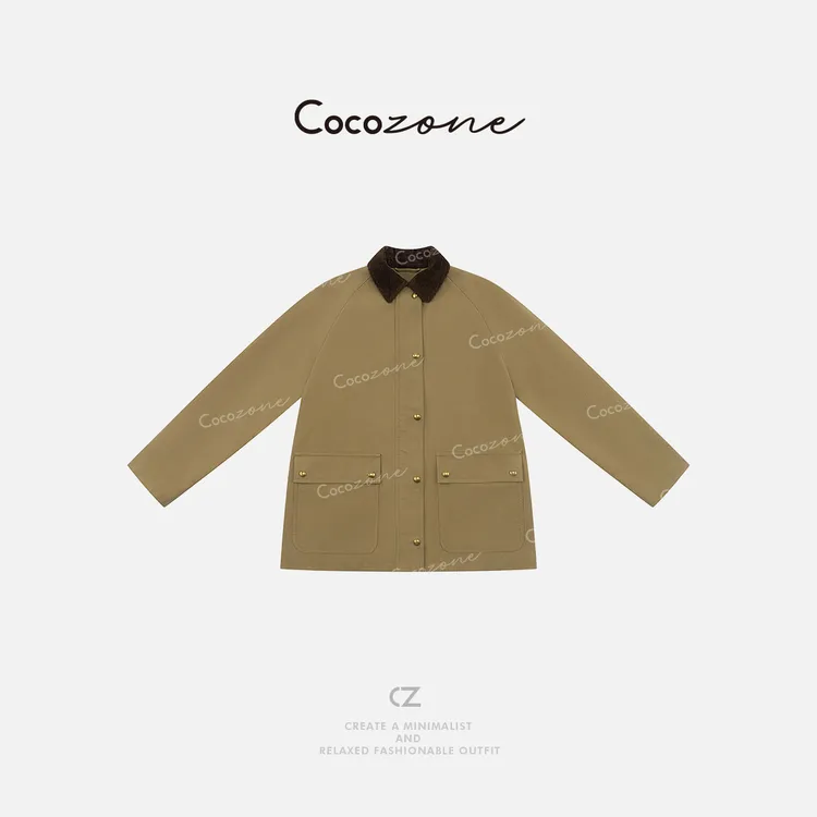 COCO ZONE 刘一一【100棉】复古工装街头潮流元素外套 CD1A1145