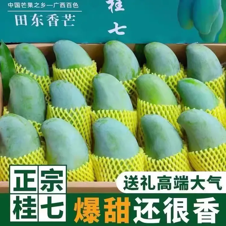 广西百色田东桂七芒果应季热带水果甜心芒现摘现发爆甜精品礼盒装