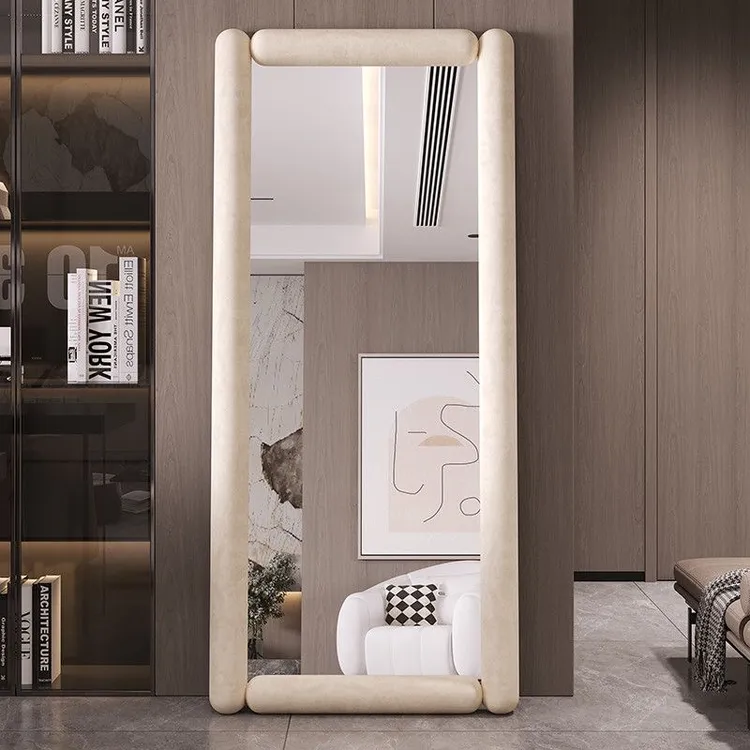 简约艺术全身镜ins风网红现代家用落地镜穿衣镜客厅服装店大镜子