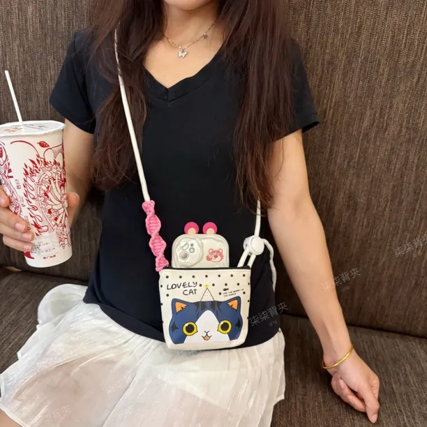 【零钱包款背夹-不含手机壳】萌猫猫大容量手机背夹520礼物