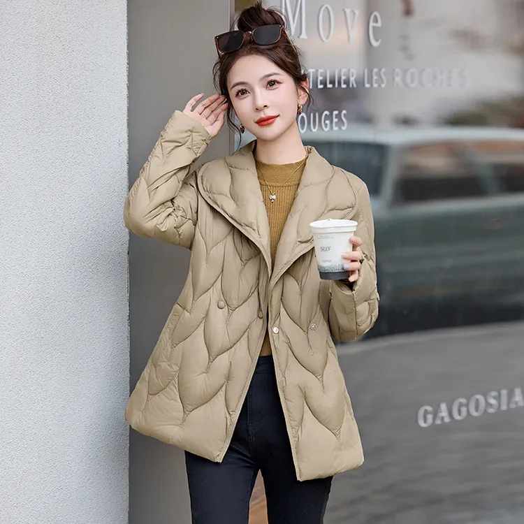 羽绒服短款女2025冬季爆款高级感韩版收腰显瘦气质保暖白鸭绒外套