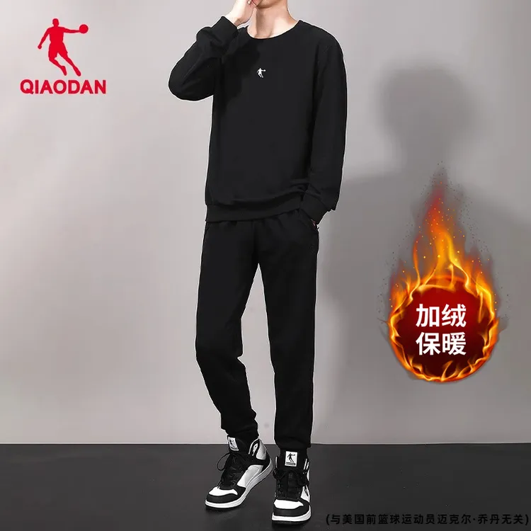 乔丹运动套装男2025秋冬新款卫衣卫裤两件套男士宽松休闲运动服