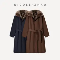 【长款天空之城】【贵姐NICOLE】限量版两面穿长款貂外套5NWP025