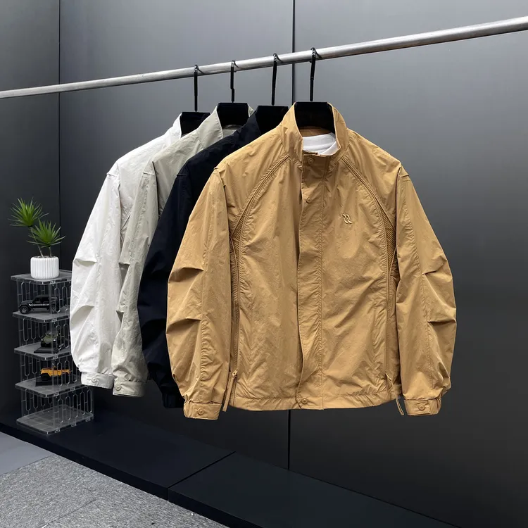 2025秋冬新款潮工装高级感穿搭男装立领夹克外套网红洋气炸街痞帅