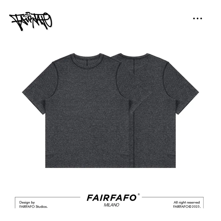 FAIRFAFO林肉肉【简约纯色T恤]LG5ZA0304夏季新款舒适极简老钱风