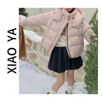 8520冬季新款国标90白鸭绒时尚拼色设计百搭连帽羽绒服 