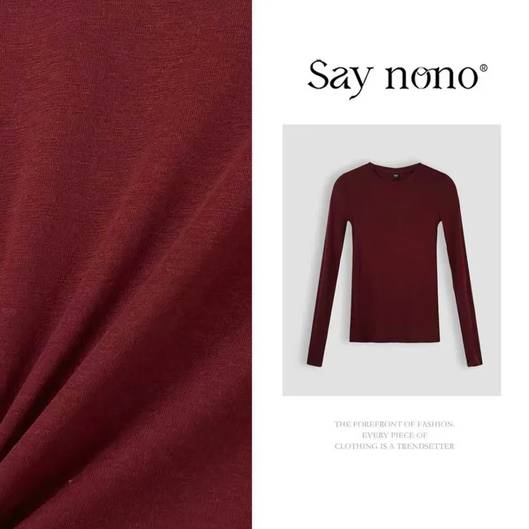 懒猫nono│Saynono 时尚纯色修身显瘦羊毛圆领长袖上衣GD0925WY