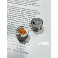 铜合金锆石耳饰  F3-097【史努比满锆双面珐琅圆形耳扣】