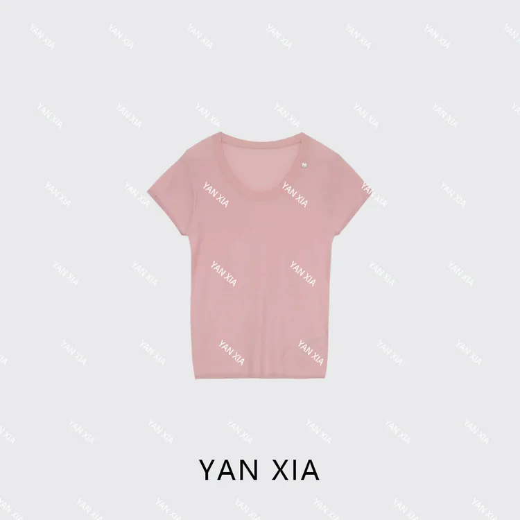 "轻柔引力" 绵羊毛夏日短袖 舒服柔软 女士夏季修身短袖 W-513