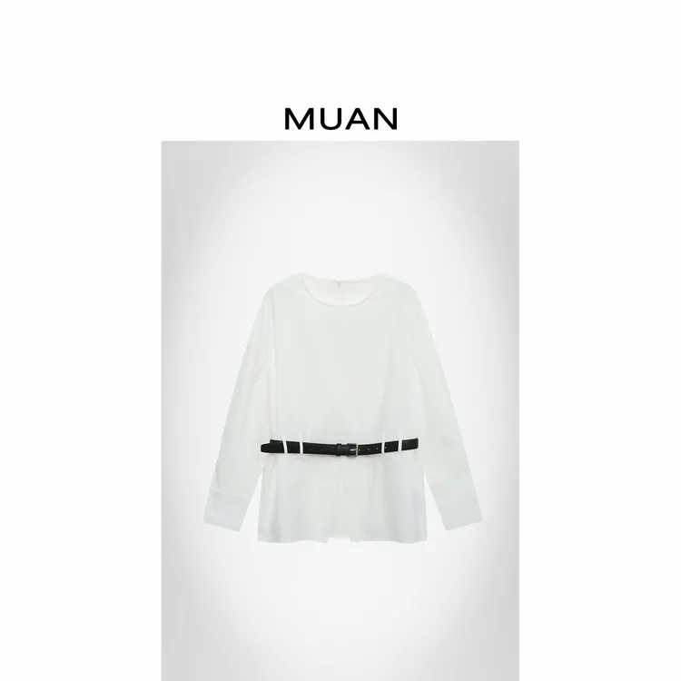 木岸MUAN：《戛纳衬衫》“戛纳系列”定制100棉腰带衬衫女CQ-YJ-23985