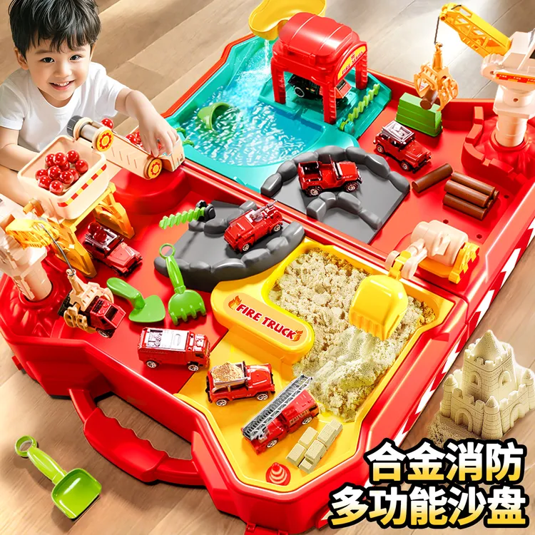 儿童合金工程车沙盘大冒险男孩3岁6以上过家家男童生日礼物9玩具5