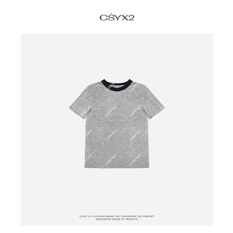 CsyX2-2025S/S早春新款"奥兰多"撞色领T恤CZ5XT007