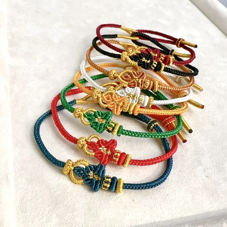 2026马年红绳本命年龙绳手链女编绳转运珠手绳编织本命佛护身符