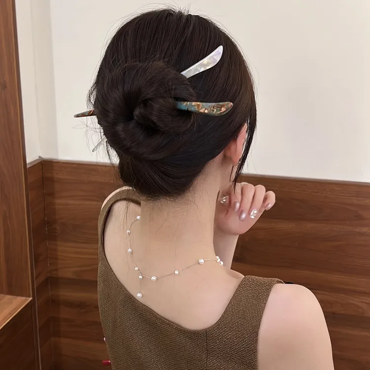 超结实复古醋酸发簪国风时尚百搭气质慵懒简约发簪子发饰头饰古风