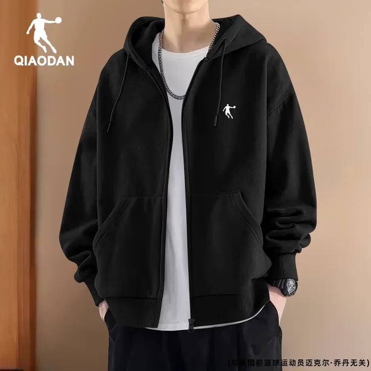 乔丹外套男连帽开衫卫衣2025秋冬新款休闲上衣男士跑步运动服男装
