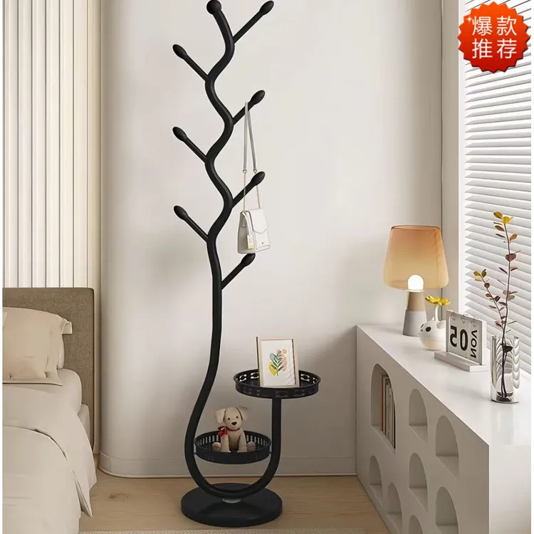 衣架落地挂衣架卧室衣帽架衣架网红现代置物架床边晚上放衣服神器