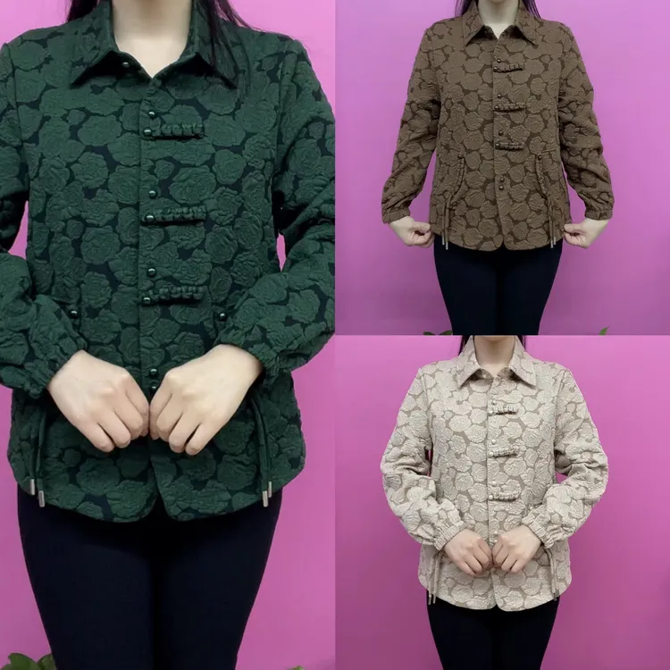 时尚新款提花妈妈薄外衣