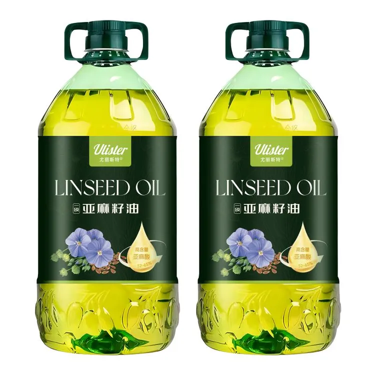 尤丽斯特  俄罗斯进口原油物理压榨一级亚麻籽油2.72L*2