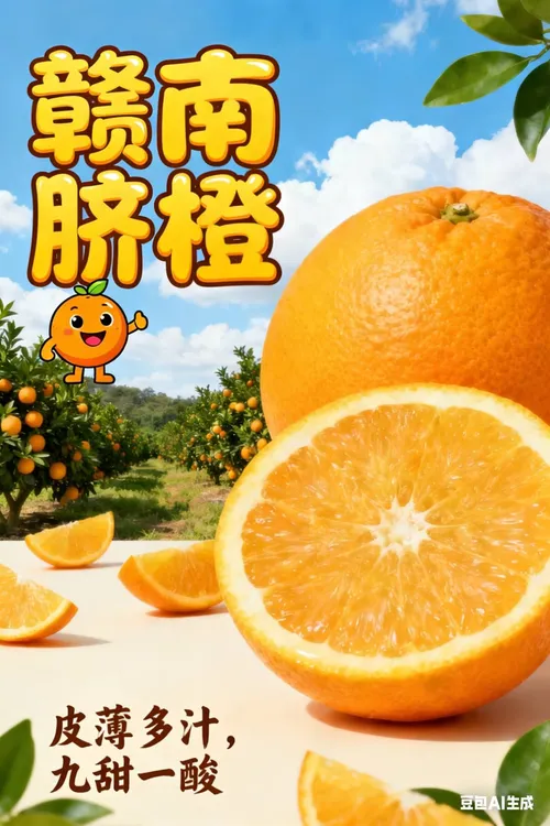 正宗江西赣南脐橙果园新鲜现摘水果产地直发