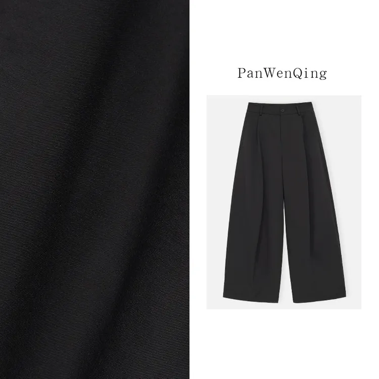 休闲裤加厚中腰立体褶直筒阔腿裤EZ-25103028-QK