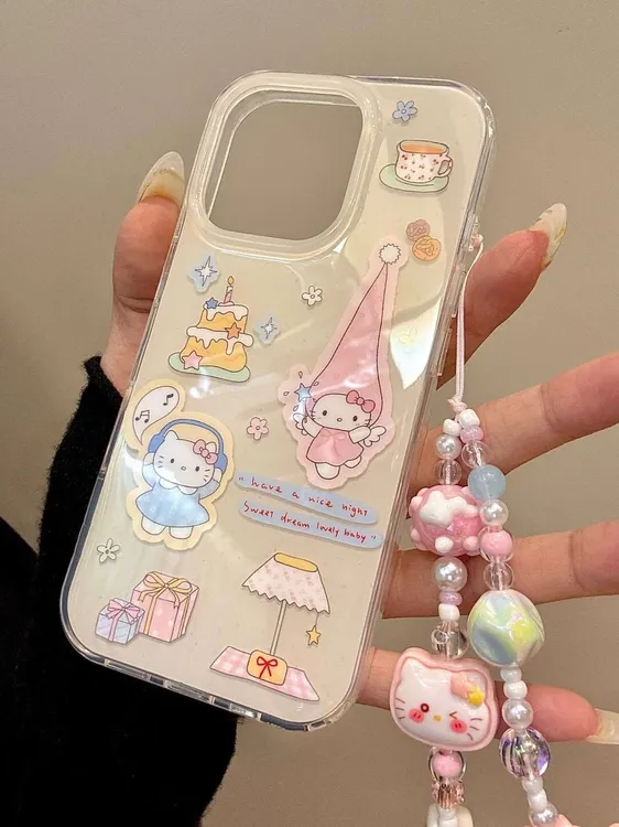 IM贴纸凯蒂猫适用iphone16苹果15果冻手机壳小米OPPOVIVO荣耀