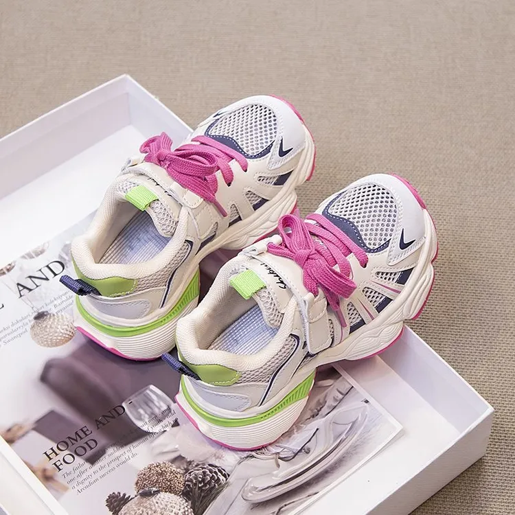 ABC儿童老爹鞋2025年新款夏季男童网鞋单网透气中大童运动鞋女童