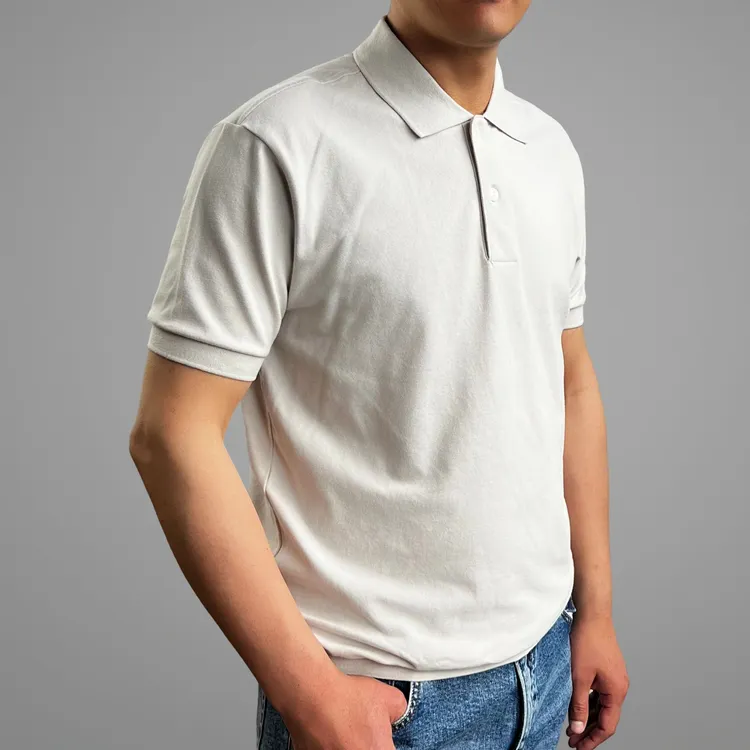 短袖polo衫男士夏季纯棉翻领修身高级感商务休闲纯色T恤棕色黑色