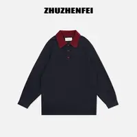 ZHUZHENFEI【调性】复古休闲上衣百搭宽松时尚POLO衫-Z354058