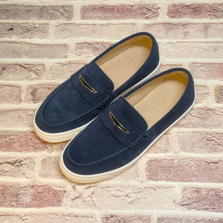 2025秋季新款休闲乐福鞋男士一脚蹬真皮豆豆鞋舒适百搭厚底男鞋