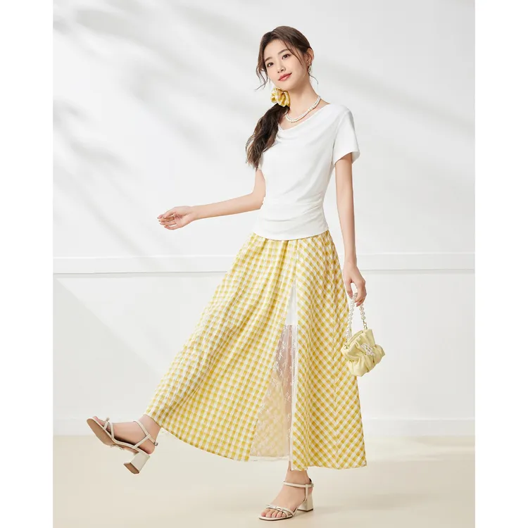 IEF/爱依服夏日套装2025夏季新款温柔小女人气质上下套裙流光风