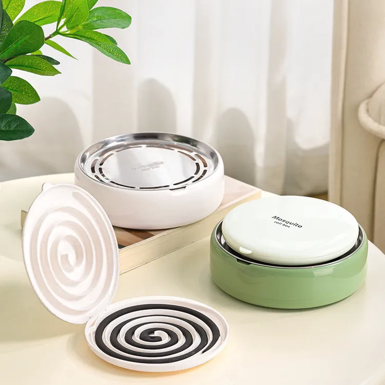 创意蚊香盘蚊香分离器按压器带盖蚊香炉蚊香盒户外防烫蚊香盒