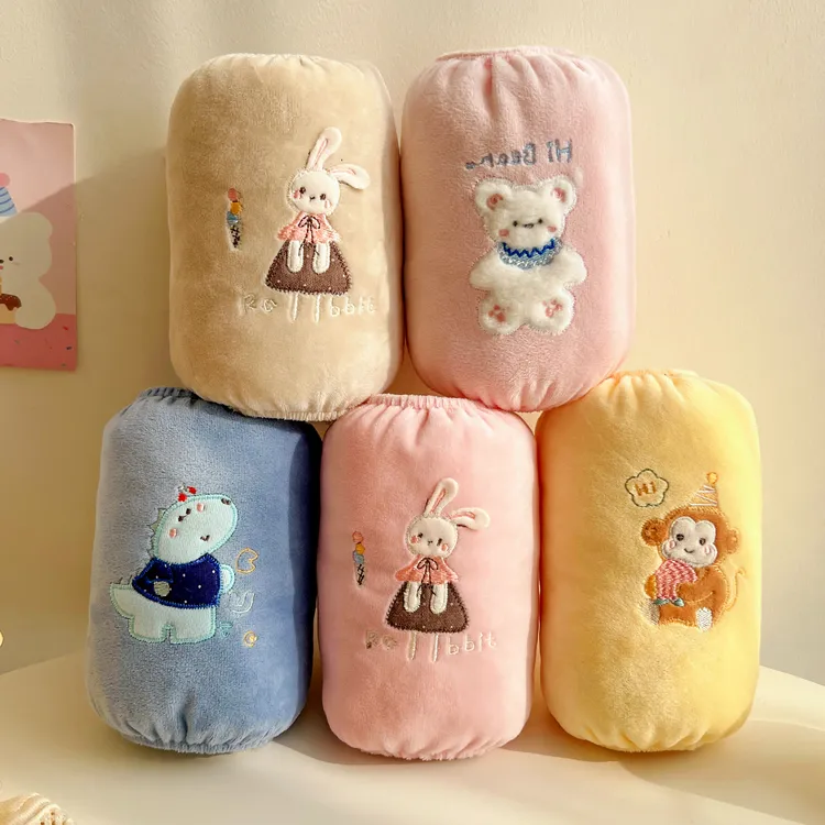 儿童卡通毛绒袖套2025秋冬小学生写字防脏套袖可爱宝宝护袖百搭