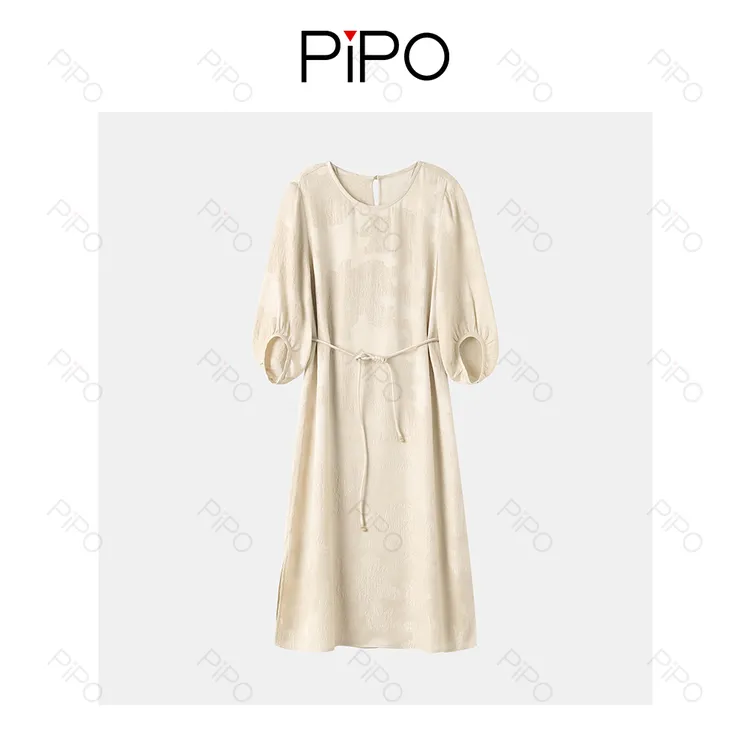 PIPO【现货】【锦绣未央】中式东方韵味100桑蚕丝连衣裙DD32L241
