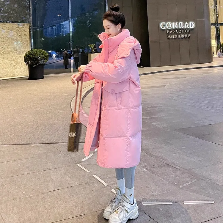 羽绒服女冬中长款2025年新款韩版宽松显瘦白鸭绒爆款加厚连帽外套