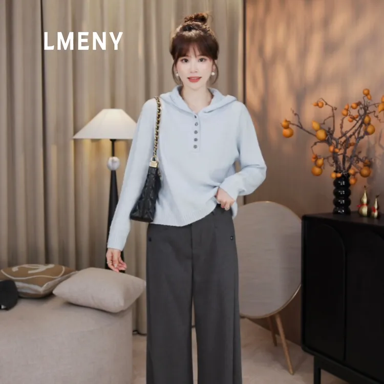 LMENY“花蕾帽衫”婴儿般触感~ 镂空钩花无缝绵羊毛显瘦帽衫25CM022