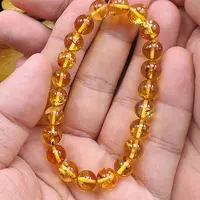 琥珀未镶嵌珠宝奇石单圈8+mm，福利