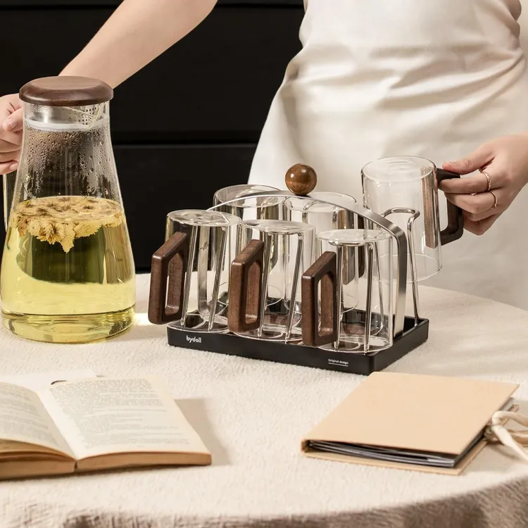 杯架杯子沥水架餐桌台面水杯咖啡杯收纳架子餐边柜置物架