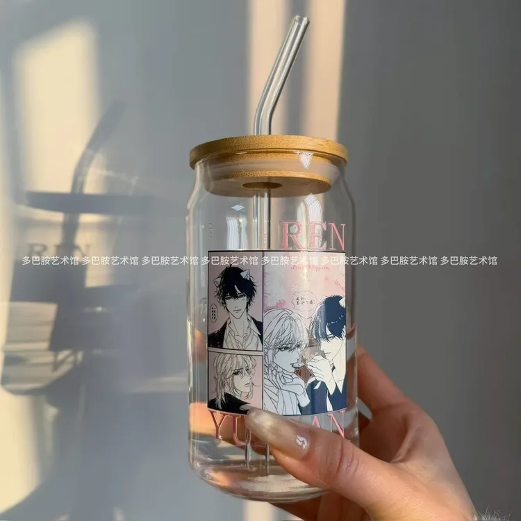 人鱼陷落周边玻璃杯大容量ins高颜值杯子牛奶果汁饮品学生创意杯