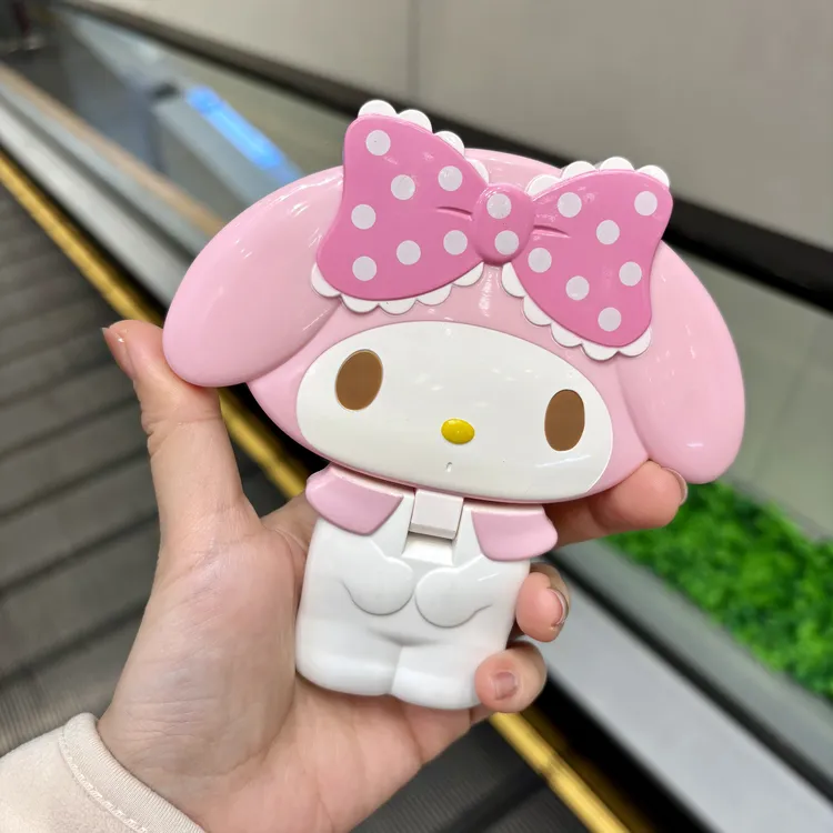 中古美乐蒂卡通造型折叠镜随身装ins日常必备化妆镜W