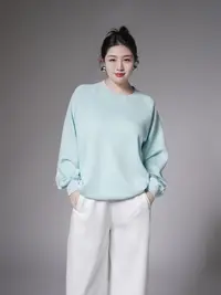 多肉宝贝空气棉卫衣女胖mm慵懒百搭宽松上衣25097B25722