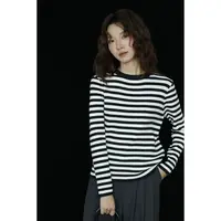 韩系减龄款条纹毛衣打底