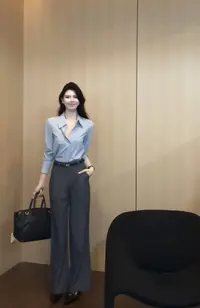 【云深出梦】高级感时尚洋气气质百搭长袖上衣0826款(不含腰带）